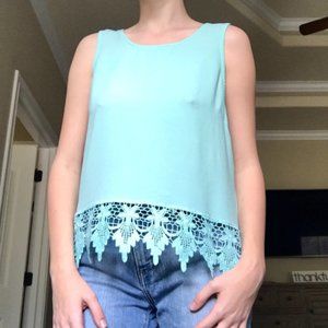 Crochet/Lace Mint Tank